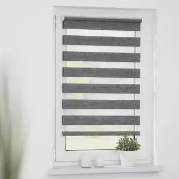 LICHTBLICK ORIGINAL двойная рулонная штора «Duo Rollo Klemmfix, без сверления, крапчатая, зеленая», полупрозрачная, свободно висит, цвет dunkelgrau + wei