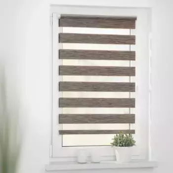 LICHTBLICK ORIGINAL двойная рулонная штора «Duo Rollo Klemmfix, без сверления, крапчатая», полупрозрачная, свободно висит, цвет hellbraun + wei