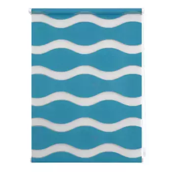 LICHTBLICK ORIGINAL двойная рулонная штора «Duo Rollo Klemmfix Wave», светозащита, без сверления, фиксированного размера, цвет petrol