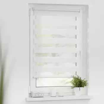 LICHTBLICK ORIGINAL двойные рулонные шторы «Duo Roller Blind Klemmfix, без сверления, с креплением», полупрозрачные, с креплением, легкая установка зажима без сверления. Подходит для окон и дверей, цвет wei + wei