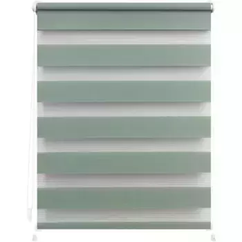 LICHTBLICK ORIGINAL двойные рулонные шторы «Duo Roller Blind Klemmfix, без сверления, с креплением», полупрозрачные, с креплением, легкая установка зажима без сверления. Подходит для окон и дверей, цвет salbei + wei