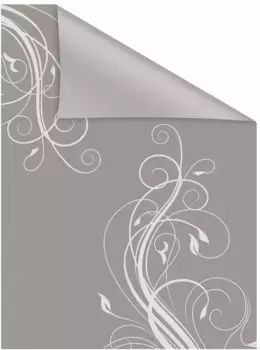 LICHTBLICK ORIGINAL оконная пленка "Цветочный", 1 шт., непрозрачная, структурированные клейкие точки, самоклеящаяся, защита конфиденциальности 50х50 см, серый/белый