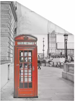 LICHTBLICK ORIGINAL оконная пленка "Лондон", 1 шт., непрозрачная, структурированные клейкие точки, самоклеящаяся, защита конфиденциальности 50х50 см, красный