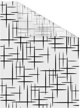 LICHTBLICK ORIGINAL оконная пленка "Stars Black", 1 шт., непрозрачная, структурированные клейкие точки, самоклеящаяся, защита конфиденциальности 100х180 см, черно-белый