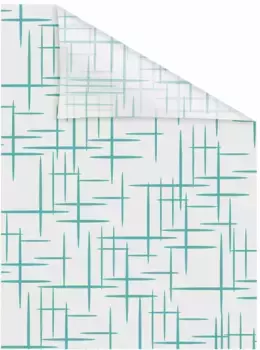 LICHTBLICK ORIGINAL оконная пленка "Stars Petrol", 1 шт., непрозрачная, структурированные клейкие точки, самоклеящаяся, защита конфиденциальности 50х100 см, цвет petrol/wei