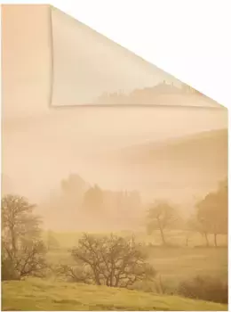 LICHTBLICK ORIGINAL оконная пленка "Тоскана", 1 шт., непрозрачная, структурированные клейкие точки, самоклеющаяся, защита конфиденциальности 100х180 см, оранжевый/зеленый