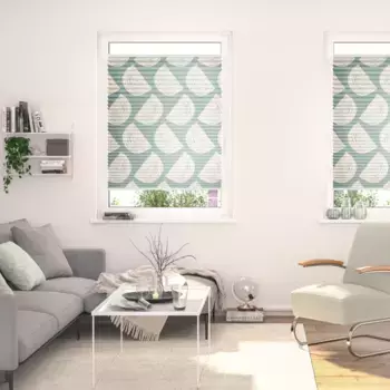 LICHTBLICK ORIGINAL Жалюзи плиссе «Plisse Klemmfix, без сверления, непрозрачные, Moving Rainbow - Green», непрозрачные, свободно висят, цвет grn + wei + wei