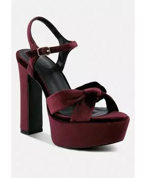 LIDDEL Женские босоножки на каблуке на платформе Rag & Co, красный