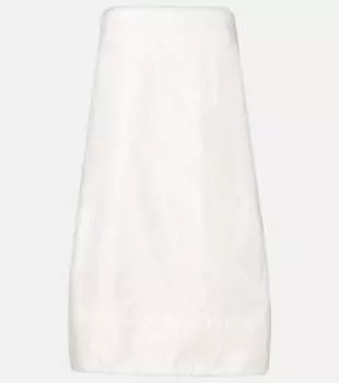 Лидия атласная шелковая мини-юбка Staud, слоновая кость