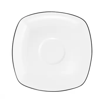 Lido Black Line комбинированное блюдце квадратное 14,5 см Seltmann Weiden, белый черный