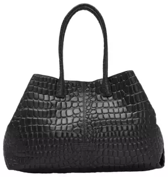 Liebeskind Berlin Shopper "Chelsea Croco Shopper L", кошелек, портмоне, сертифицированный по LWG, кошелек, черный