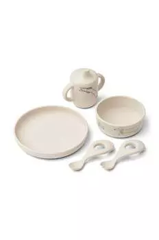 Liewood Набор посуды с принтом Baby Ryle, белый