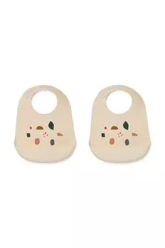 Liewood Нагрудник Tilda, 2 шт., бежевый