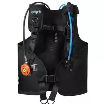 Lieyu дайвинг BCD жилет плавучести комплект оборудования для дайвинга респиратор для дайвинга со второй ступенью черный L