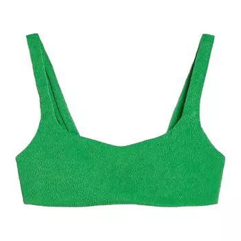 Лиф Bershka Bikini Textured, зеленый