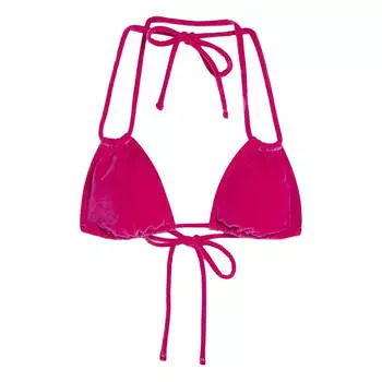 Лиф Bershka Bikini Velvet, фуксия