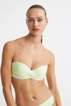 Лиф бикини-балконет H&M, желтый