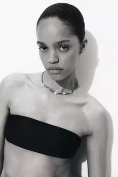 Лиф бикини-бандо H&M, черный