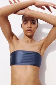 Лиф бикини-бандо H&M, синий
