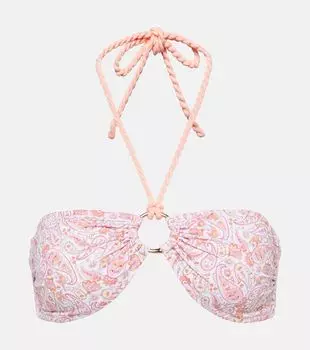 Лиф бикини-бандо muskmelon bay с узором пейсли Heidi Klein, мультиколор