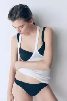 Лиф бикини без подкладок H&M, черный