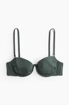 Лиф бикини без подкладок H&M, зеленый