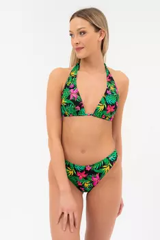 Лиф бикини Budmil, черный/зеленый