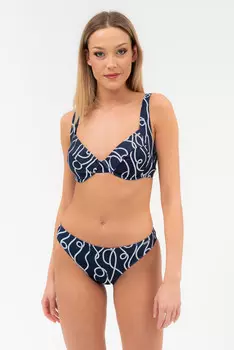 Лиф бикини Budmil, синий/белый