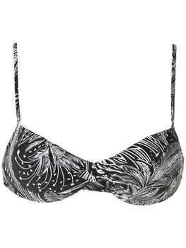 Лиф бикини Cassis с принтом Lygia & Nanny, черный