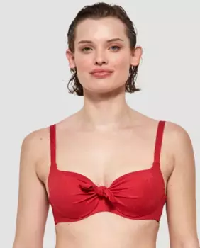 Лиф бикини емкостью из жаккардовой ткани Gisela, красный