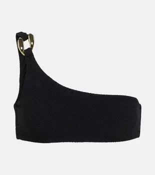 Лиф бикини falabella на одно плечо Stella Mccartney, черный