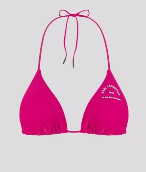 Лиф бикини Karl Lagerfeld Rue St-guillaume Wrap-around Triangle, малиновый