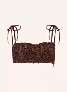 Лиф бикини leopard lover на косточках Beachlife, черный