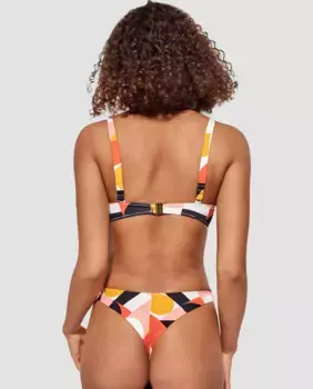 Лиф бикини непрерывного действия на косточках с геометрическим принтом Gisela, мультиколор