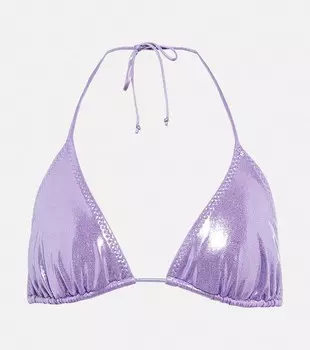 Лиф бикини с эффектом металлик NORMA KAMALI, фиолетовый