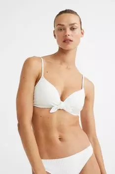 Лиф бикини с эффектом пуш-ап H&amp;M, белый