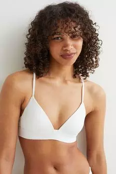 Лиф бикини с эффектом пуш-ап H&amp;M, белый