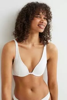 Лиф бикини с эффектом пуш-ап H&amp;M, белый