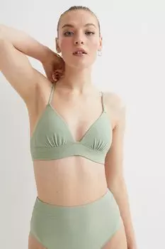 Лиф бикини с эффектом пуш-ап H&amp;M, светло-зеленый