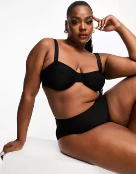 Лиф бикини с черными люверсами Reclaimed Vintage Plus