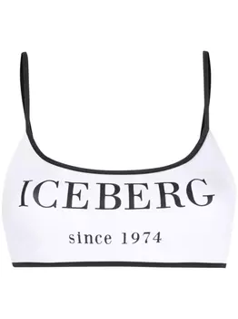 Лиф бикини с логотипом Iceberg, белый