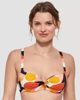 Лиф бикини с объемным геометрическим принтом Gisela, мультиколор