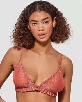 Лиф бикини с треугольными чашечками без косточек Gisela, оранжевый