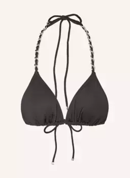 Лиф бикини с треугольными чашечками chain solids Michael Kors, черный