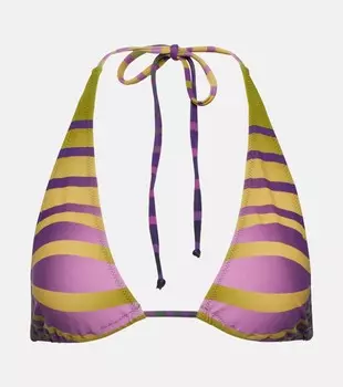 Лиф бикини с треугольными чашечками и принтом JEAN PAUL GAULTIER, разноцветный