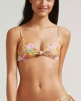 Лиф бикини с треугольными чашечками Knot Flower Fever и съемным пеноматериалом Robin Collection, мультиколор