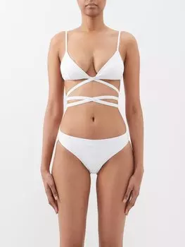 Лиф бикини с треугольными чашечками the wrap Matteau, белый