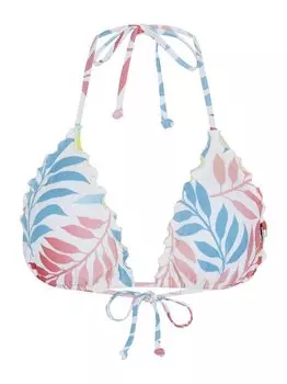 Лиф бикини с треугольными узорами и узором Chiemsee, синий