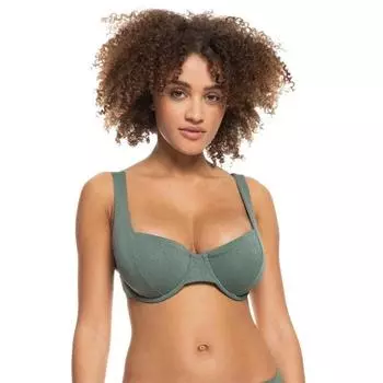 Лиф бикини Shimmer Time на косточках с чашками D ROXY, цвет gruen