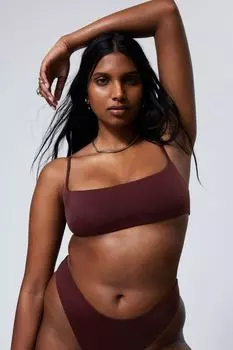 Лиф бикини слиповер Weekday, бордовый